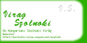 virag szolnoki business card